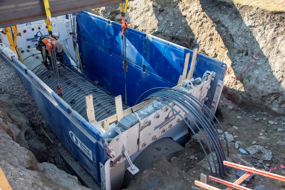 Rebar installation at Site 2 on 33 Ave N.W. Once complete, the next step is to pour concrete.