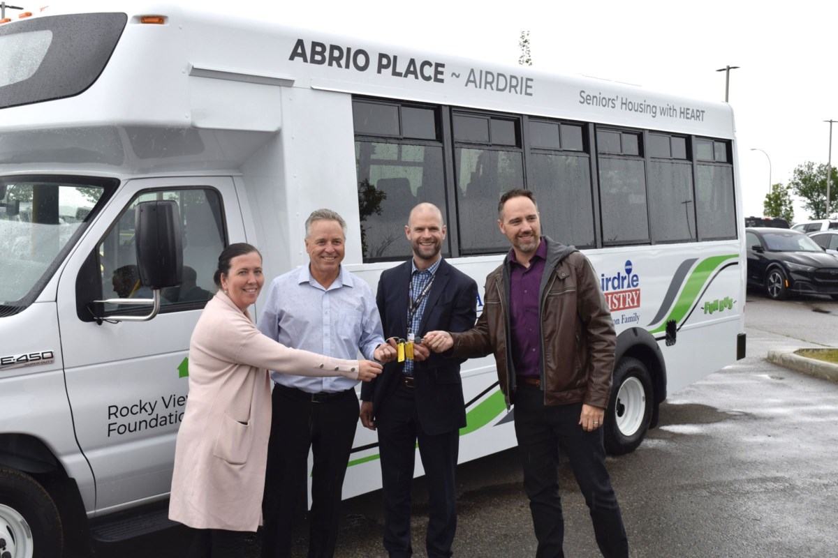 'Fun Bus' donated to residents of Airdrie's Abrio Place - Airdrie News