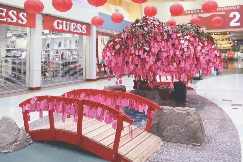 The Wishing Tree Garden at CrossIron Mills mall gives customers a chance to celebrate the Chinese New Year, support the Make-A-Wish Foundation of Southern Alberta and