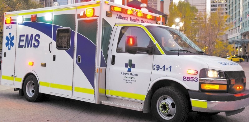 Paramedics from EMS in Calgary transported one man to hospital after he was seriously injured in an RV fire on a rural property near Chestermere on Nov. 29.