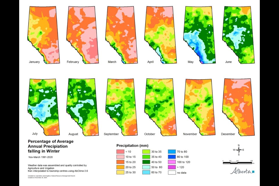 Month to Month comparison in 2024 with cause for drought concern early on.