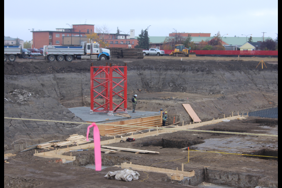 Foundation and support work at the new Dawson Creek Hospital. 