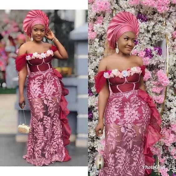 Elevate your owambe look with these stunning lace gown styles LasuToday