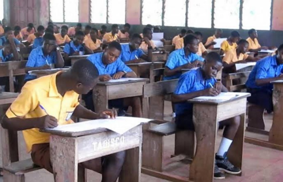 Students writing Junior WAEC