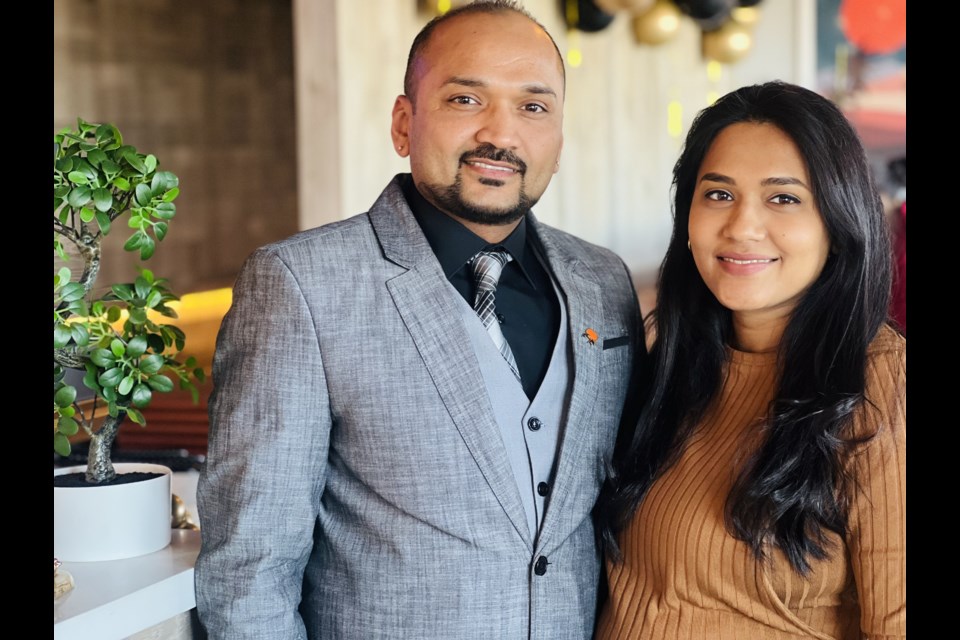 Parth and Ankita Patel at Saffron Authentic Cuisine, one of Aurora's newest Indian restaurants.