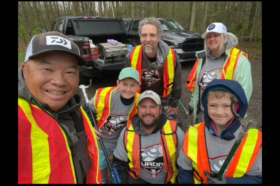 Members of Bassmasters participate in community activities, including roadside cleanup, in between fishing trips.