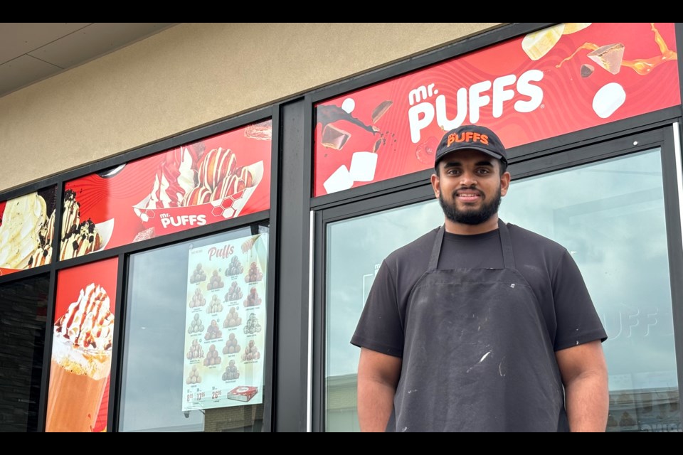 Gobin Giritharan is the co-owner of Mr. Puffs in Aurora. He opened the first location in the Greater Toronto Area in 2022 in Mississauga.