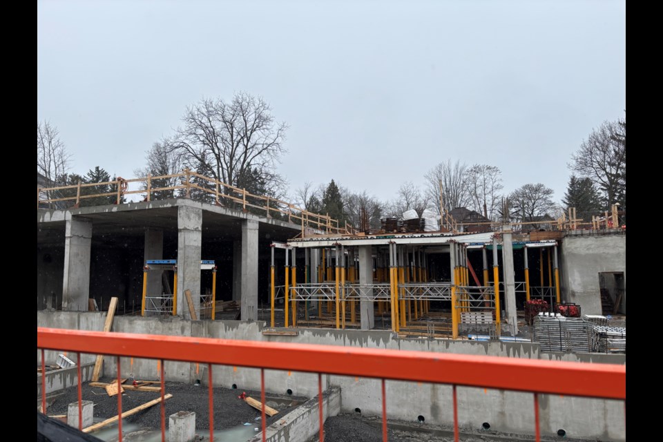 Construction work is ongoing on the High Parks Urban Town stacked townhouse development in Aurora.