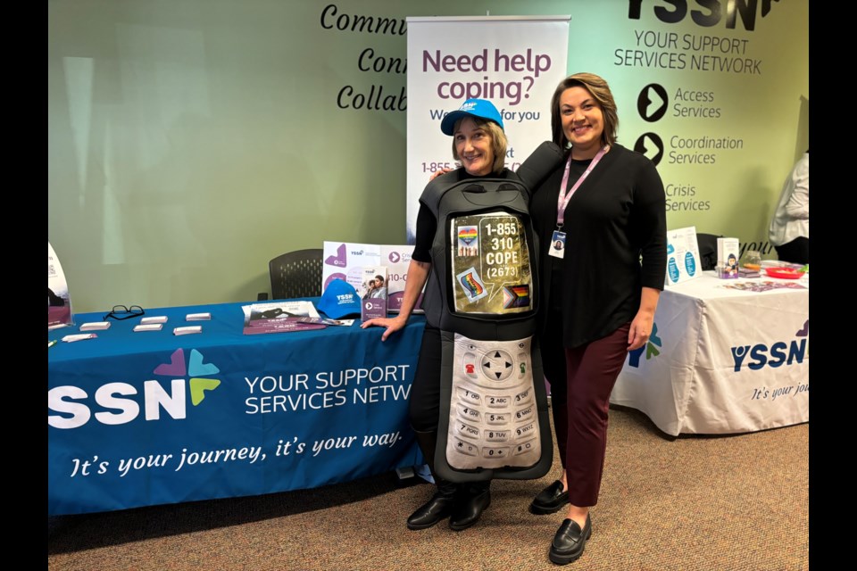 Jill Kellie (left) has been working with the COPE helpline for 23 years, while Stephanie Strilec has been there for a decade.