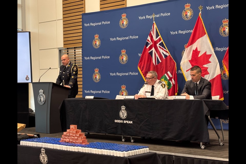 York Regional Police Deputy Chief Alvaro Almeida criticized the bail system during today's news conference.