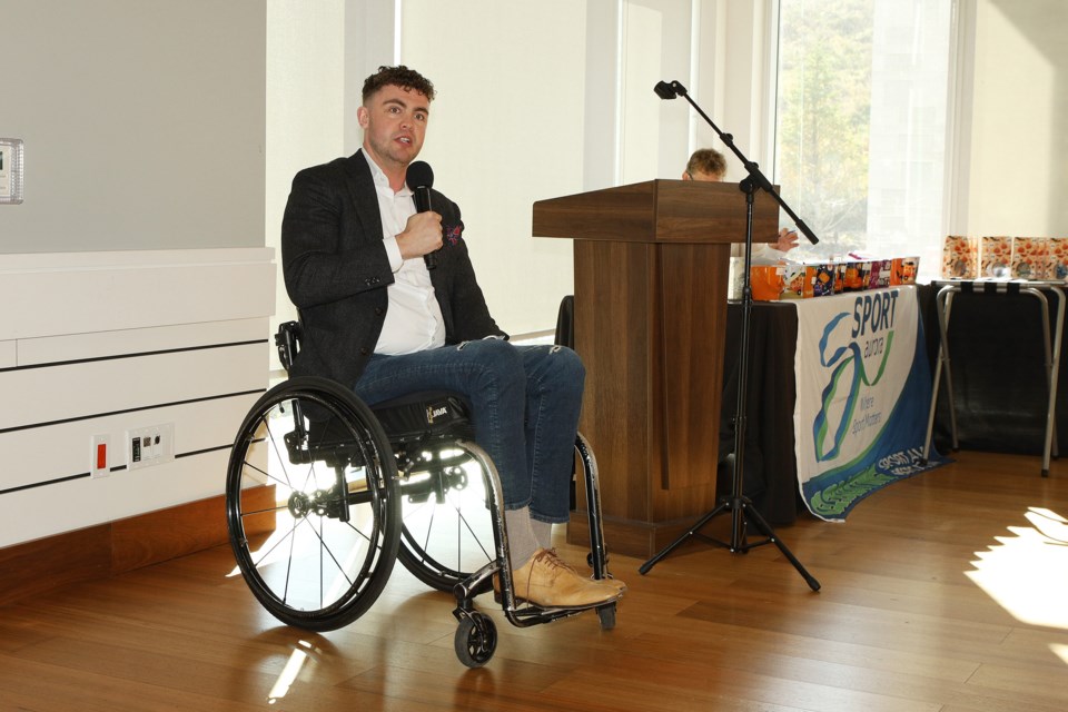 Andrew Kooger was the keynote speaker at the Sport Aurora Breakfast of Champions on Oct. 20. 