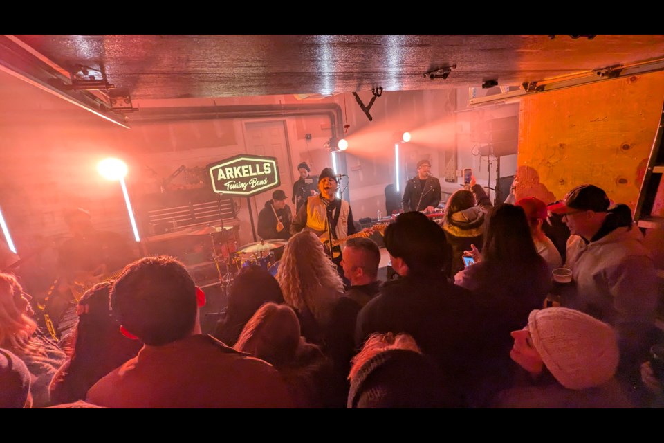 Canadian rockers the Arkells played a surprise, intimate show Wednesday night in the garage of a home near Snow Valley, northwest of Barrie.