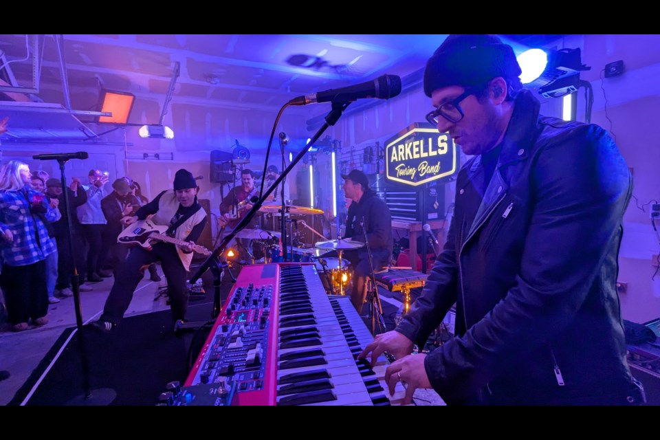 Canadian rockers the Arkells played a surprise, intimate show Wednesday night in the garage of a home near Snow Valley, northwest of Barrie.