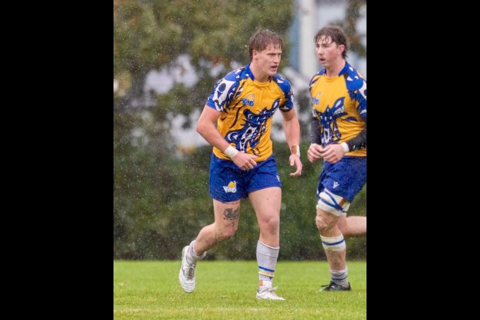 Reece Thompson transitioned from hockey to rugby and now plays for the University of Victoria.