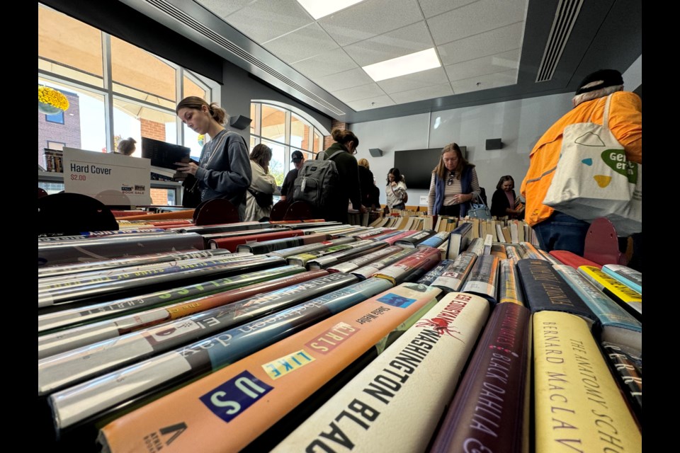 Thousands of books were up for sale during the Barrie library's first fall book sale on Oct. 19, 2024.