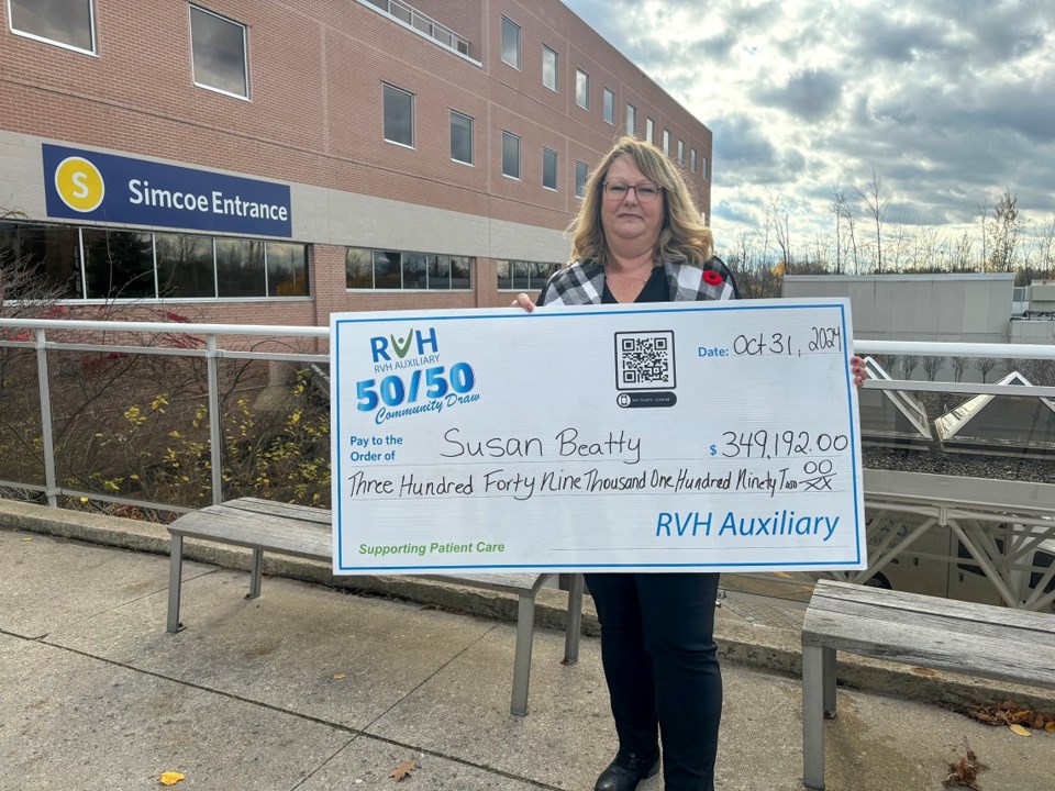 Georgina woman wins $350K in Barrie hospital's 50/50 draw - Newmarket News