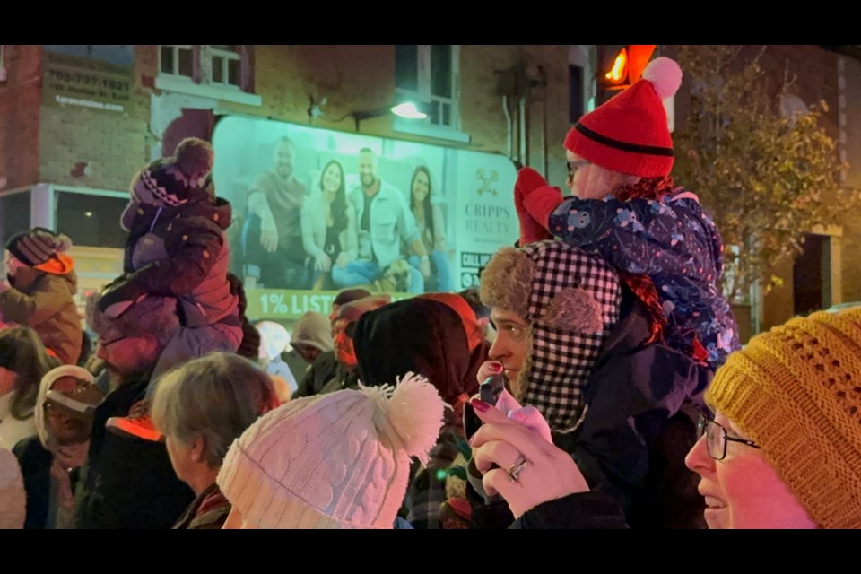 Everyone was vying for the best view as they awaited the arrival of the star of the show during the 2023 Barrie Santa Claus parade. 