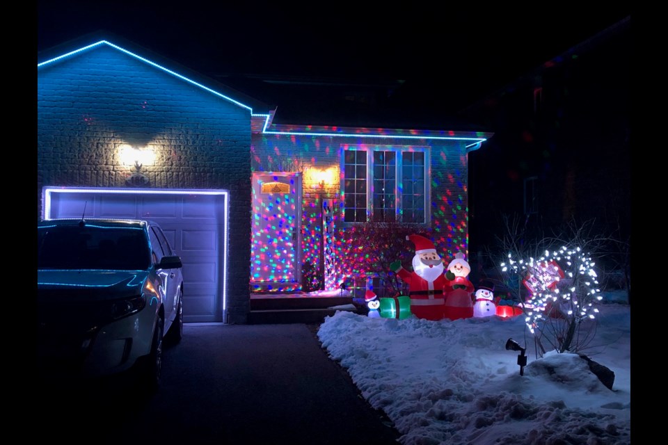 Christmas lights in south-end Barrie. 