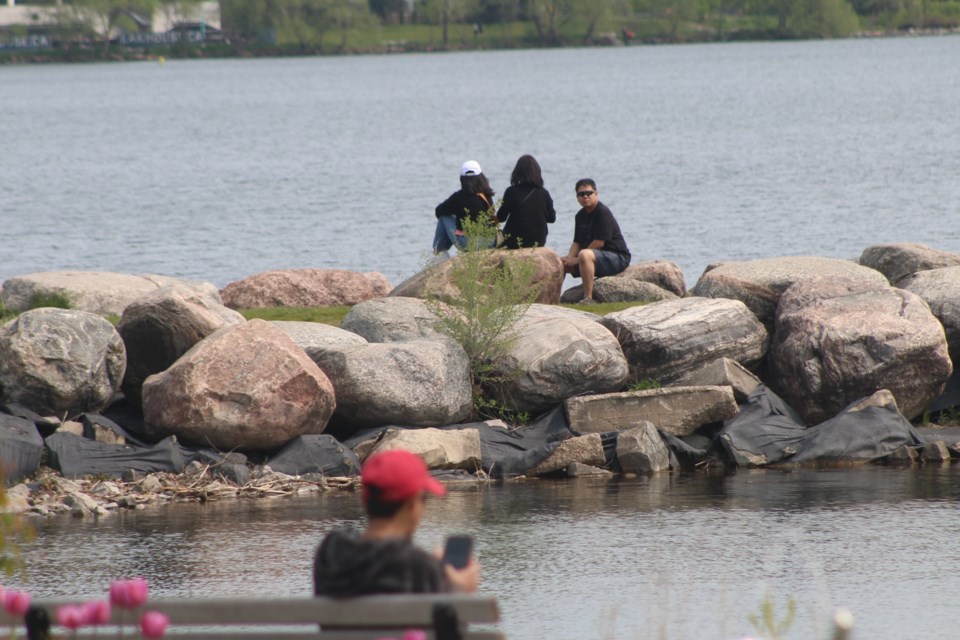 People were out enjoying the beautiful weather and lake views on Sunday, May 21, 2023.