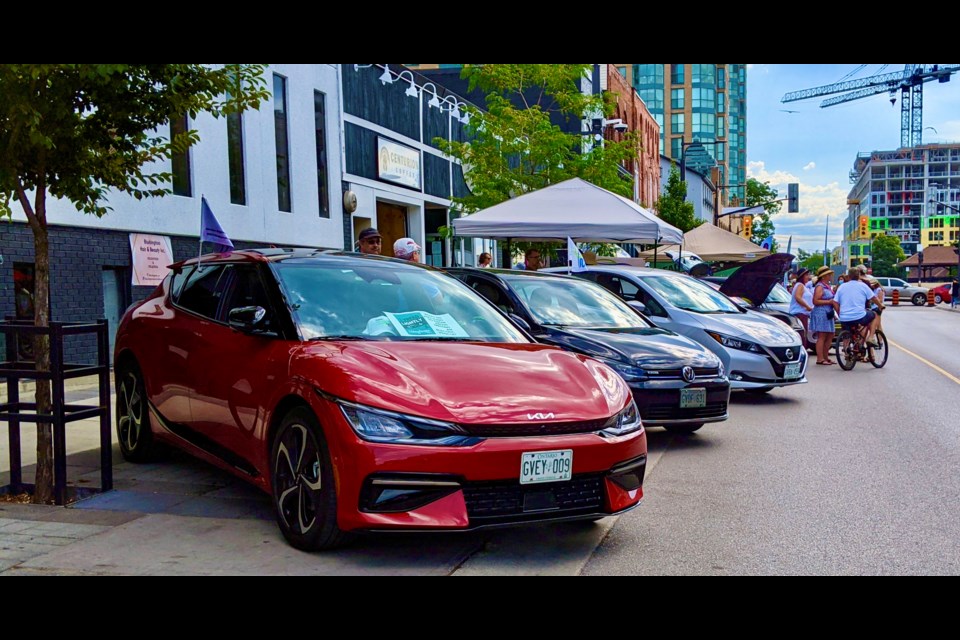 The Tread Lightly electric vehicle show was part of Open Air Dunlop in downtown Barrie on Saturday.