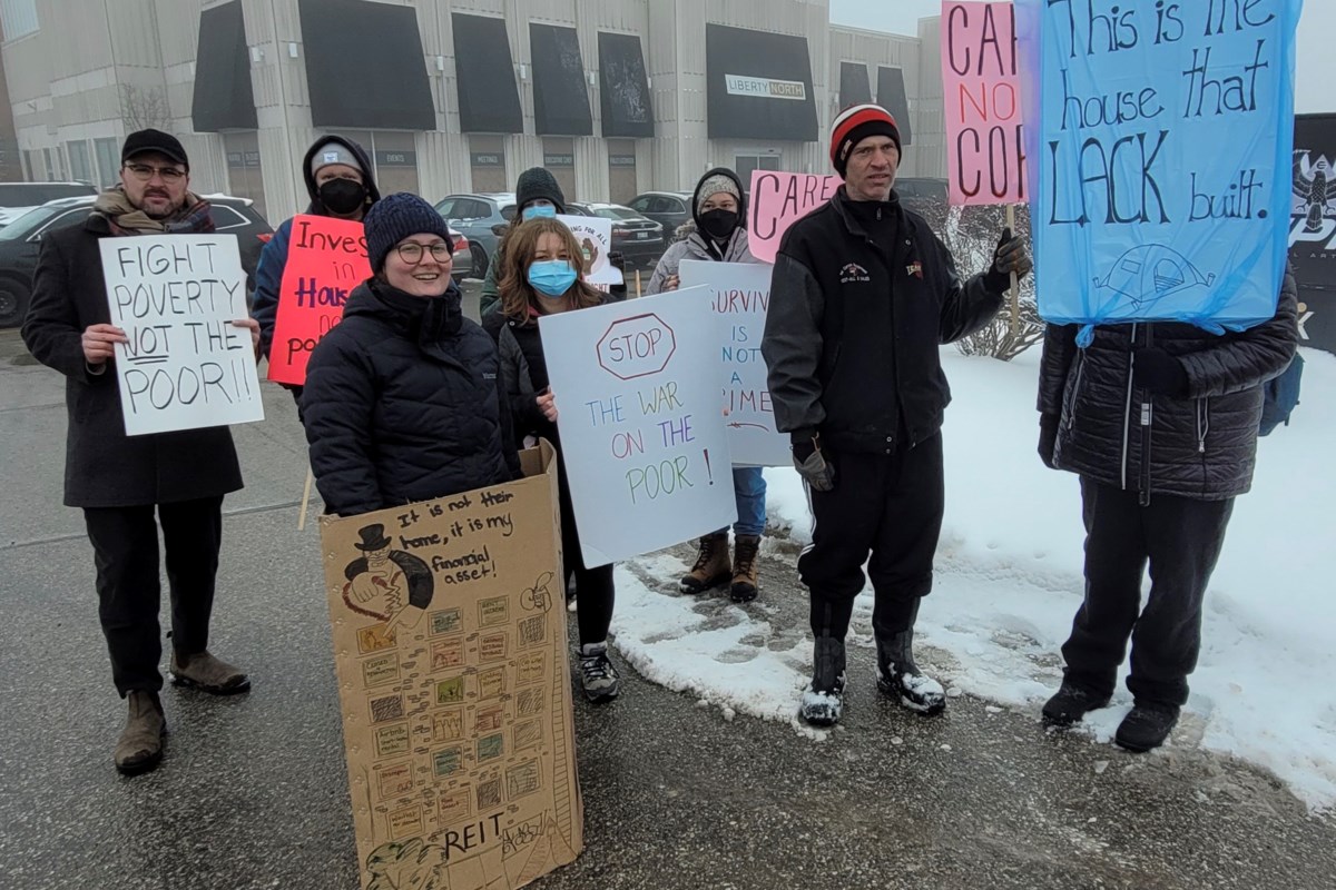 Housing advocates stage protest at Barrie mayor's luncheon - Innisfil News