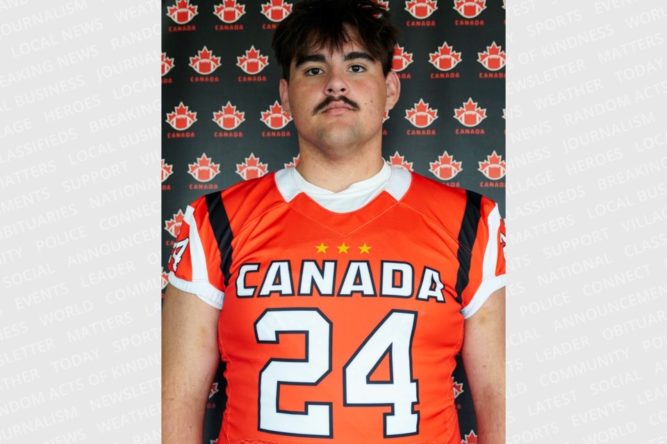 Barrie native Benn Ottosen was one of 45 players from across the country who was selected for Team Canada 1, and will  compete in the IFAF World Junior Football Championship taking place in Edmonton from June 22 to June 30.