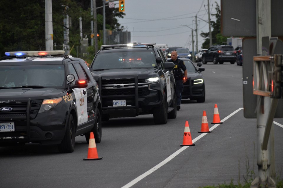 OPP investigate at Bayfield Street and Highway 400 Friday.