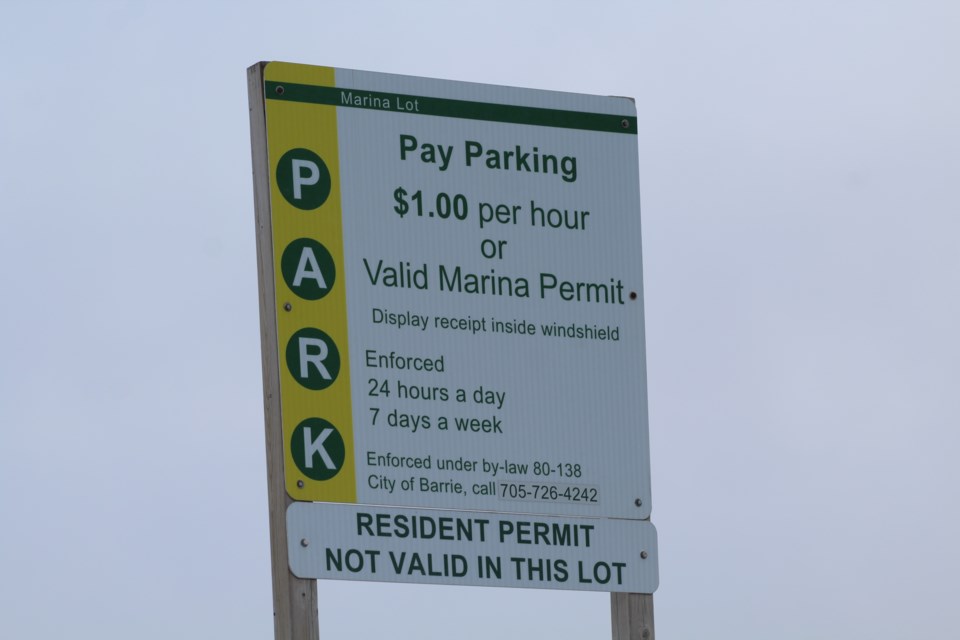 The hourly parking rate at the Barrie Marina lot will be increased from $1 to $3 after city council rectified a previous oversight in the rates. Raymond Bowe/BarrieToday