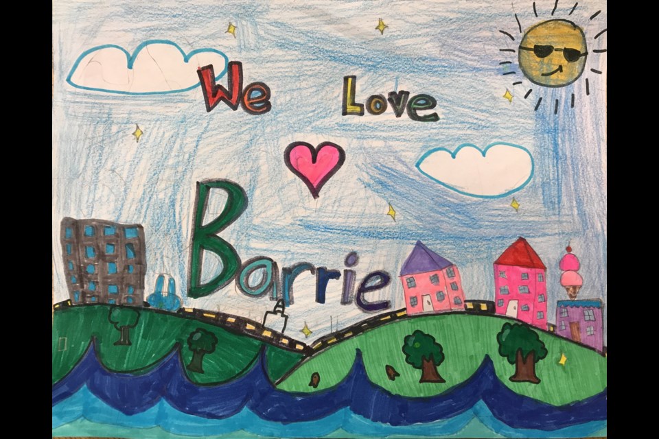 Mrs. Macdonald’s Grade 2/3 class at St. Bernadette Catholic School won the I Love Barrie contest in the class category.