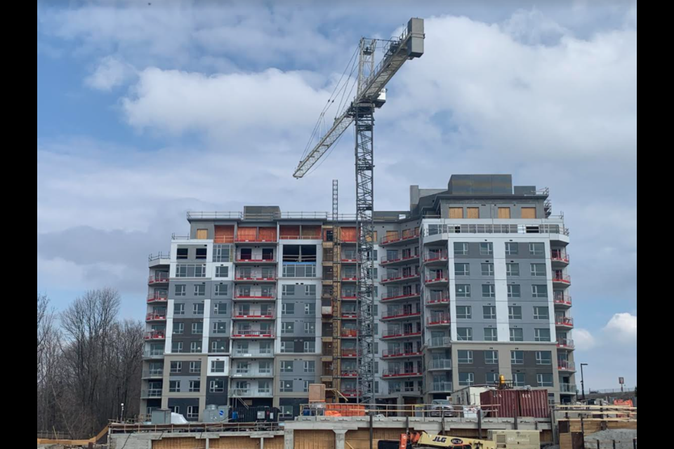 Construction is underway on a seniors complex on Lakeside Terrace, near Highway 400 and Cundles Road East.