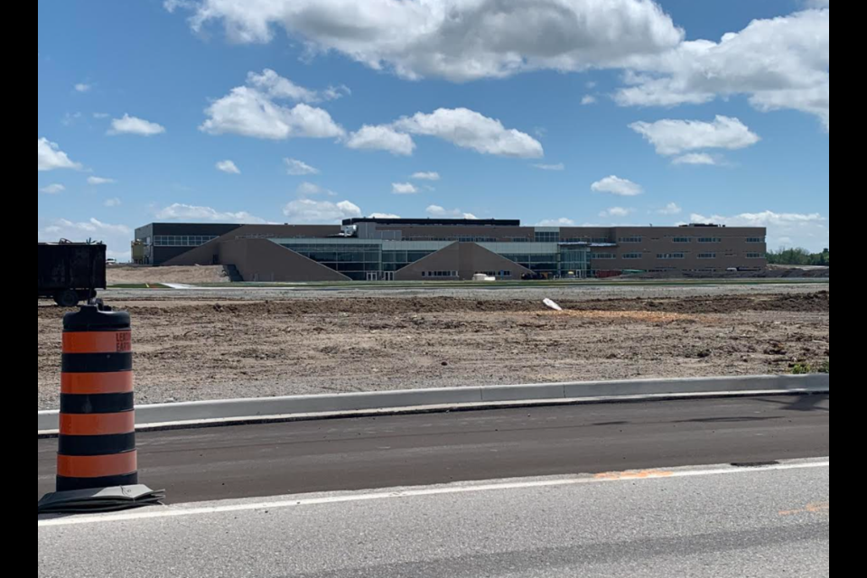 The city has issued an occupancy permit for Maple Ridge Secondary School in south-end Barrie, shown here during construction earlier this summer. 