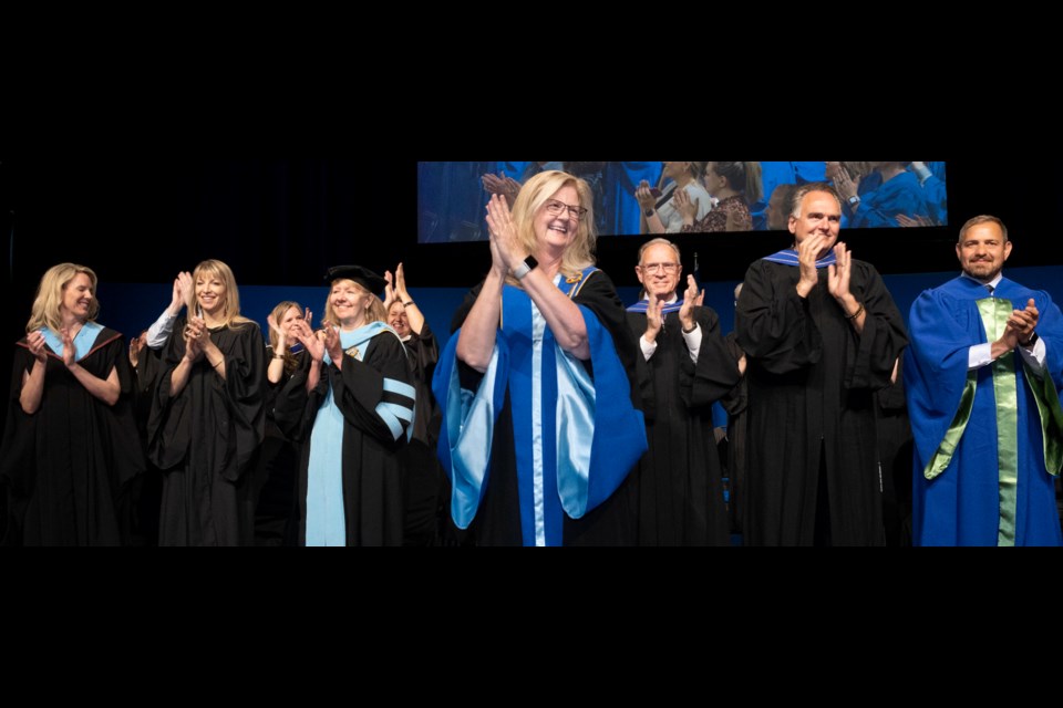 Dr. MaryLynn West-Moynes celebrates her final convocation as CEO and president of Georgian College.