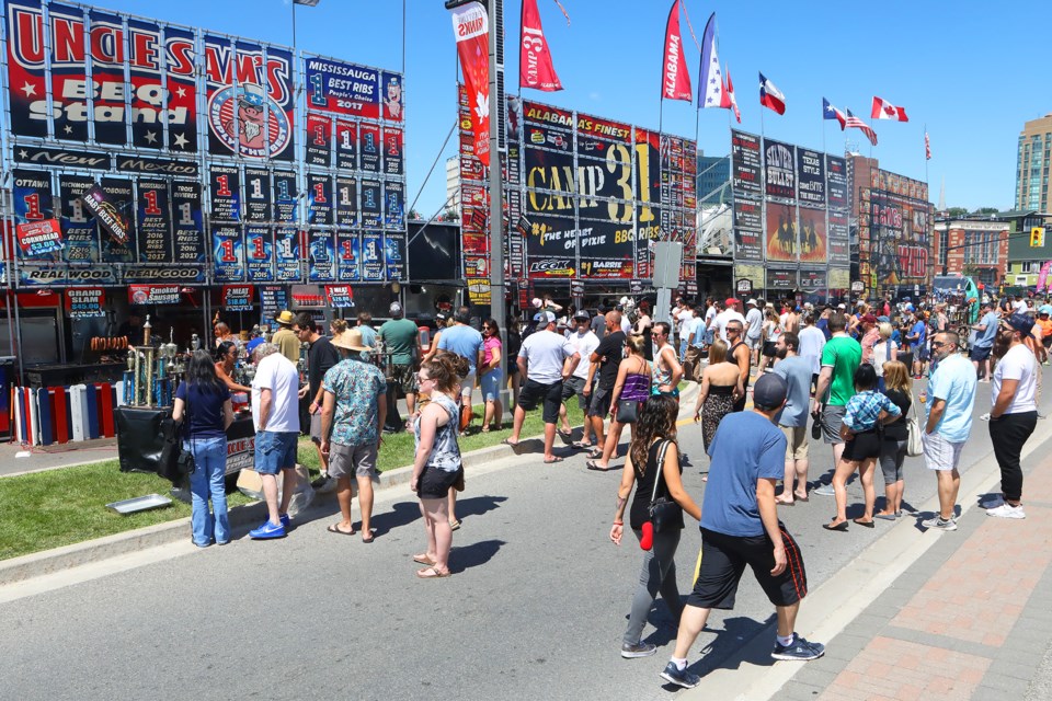 Day two of the Downtown Barrie Craft Beer and BBQ Festival was a hit with perfect weather for chomping down on champion-quality ribs on Saturday, July 7, 2018. Kevin Lamb for BarrieToday.