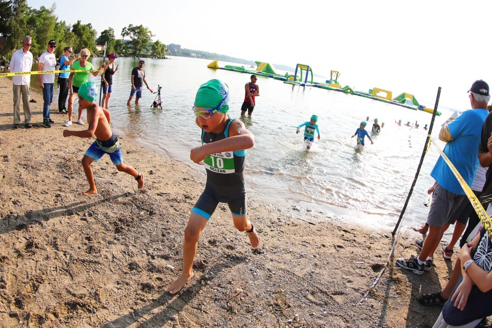 The 32nd Annual Barrie Triathlon gets underway Sunday despite a swimming advisory on Centennial Beach. Kevin Lamb for BarrieToday.