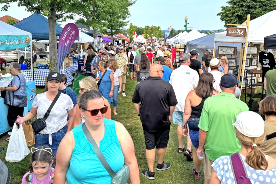 Large crowds could be seen at Kempenfest in Barrie on Saturday. The event continues throughout the long weekend.