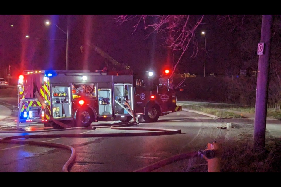 Fire crews responded to an apartment fire at 108 Edgehill Dr. on the evening of April 14, 2023