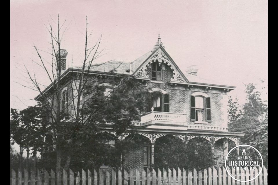 The Fletcher House as it looked in 1895, located at 63 High St. Photo courtesy of the Barrie Historical Archive