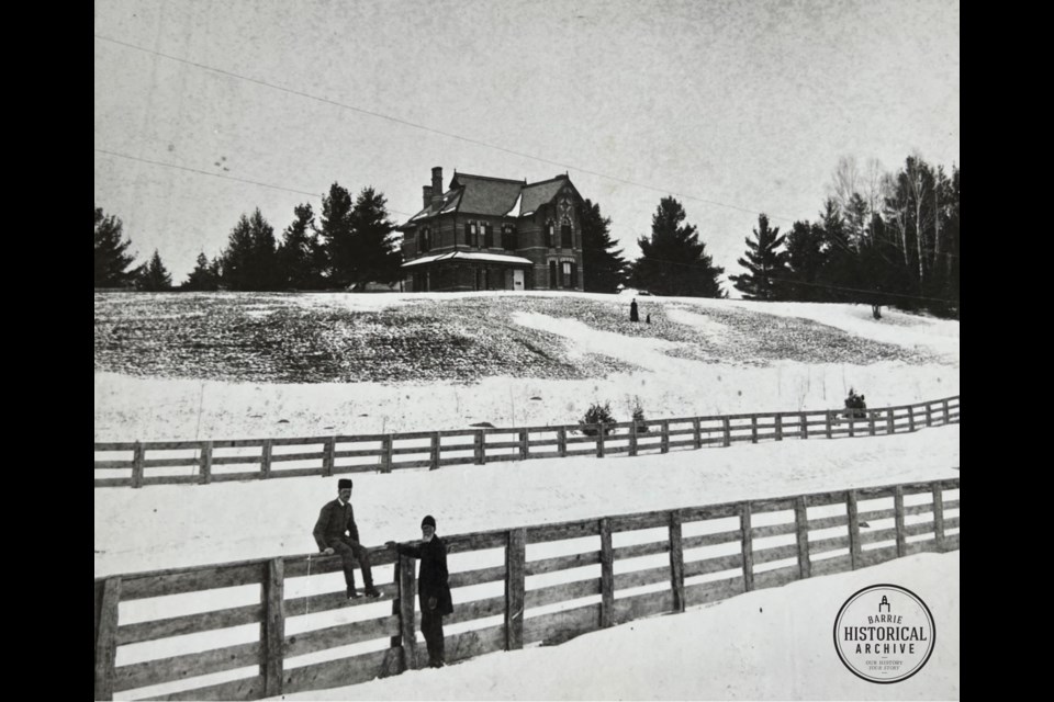 The Pleasaunce, with George and Walter Raikes, in 1886.