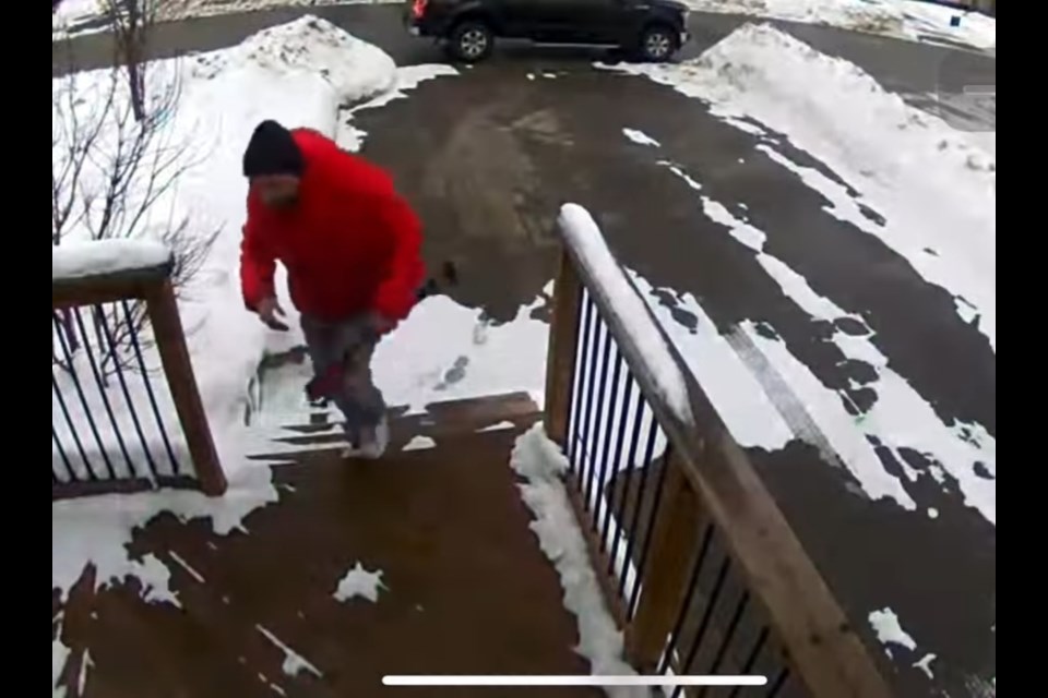 A Napier Street porch theft was captured on video Tuesday, Feb, 8, 2022.