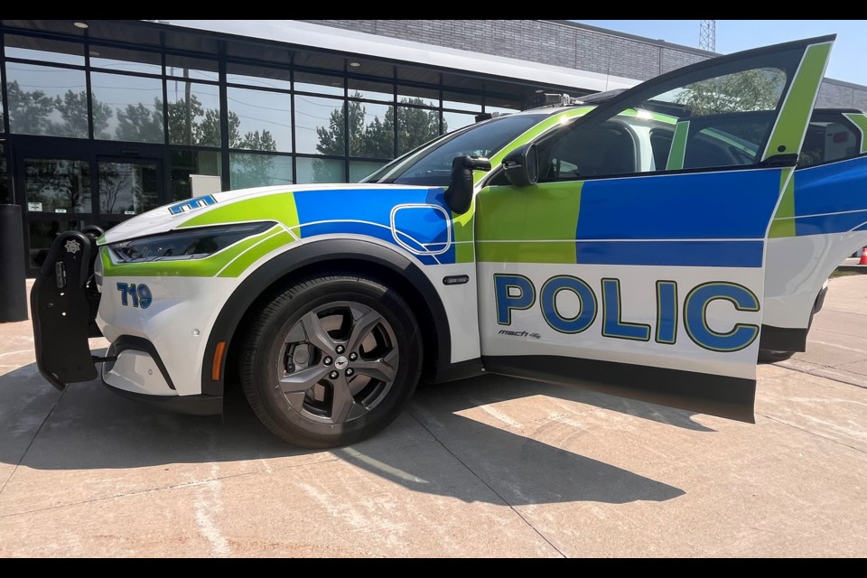 A Barrie police vehicle on display during the Doors Open event at the Barrie-Simcoe Emergency Services Campus on Sept. 14, 2024. 