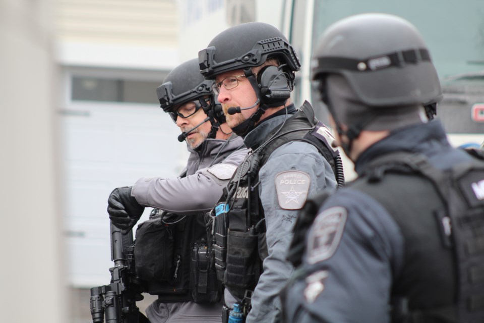  Tactical  officers  refine their skills on Crawford Street 