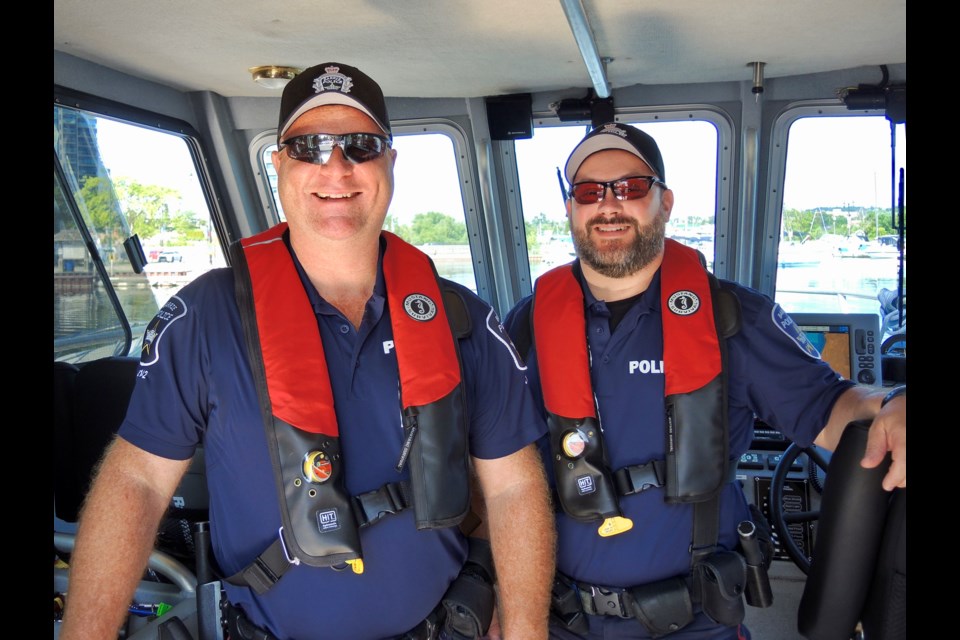 Marine Unit officers Const.  Doug Bosch and Const. Paul Matte.
Sue Sgambati/BarrieToday       