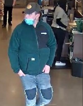 This person is one of two suspects wanted in connection with a Saturday theft at Cabela's in Park Place. Barrie Police Photo