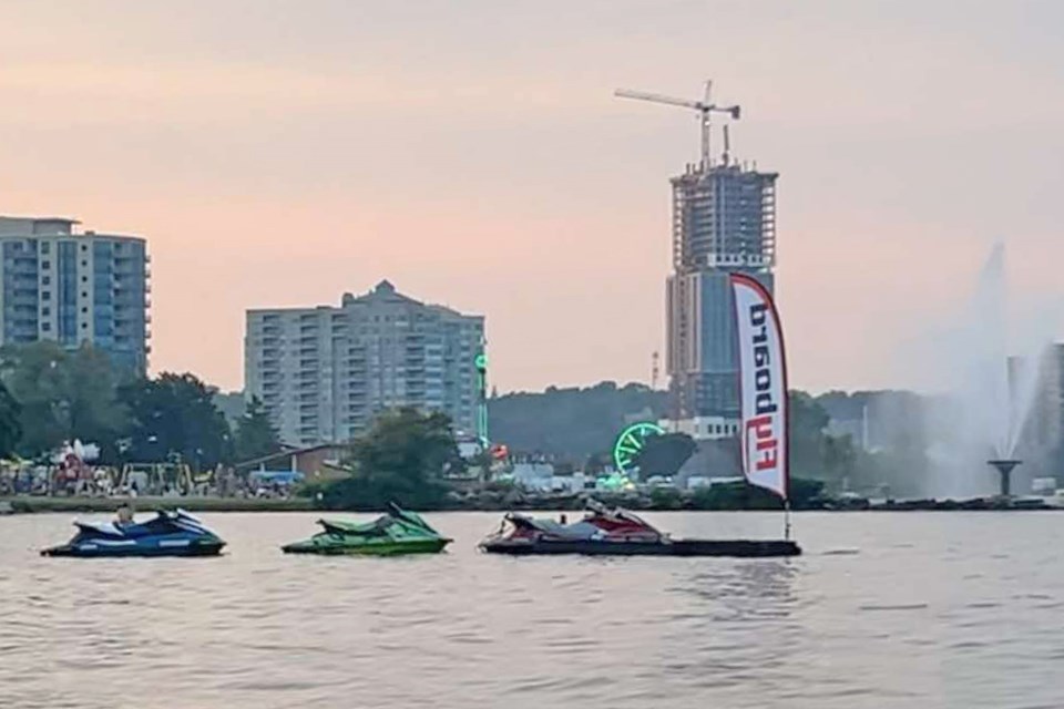 The location on Kempenfelt Bay in Barrie where a pair of jet skis owned by Flyboard Barrie were stolen on Aug. 6 and allegedly shipped to New York state shortly after.