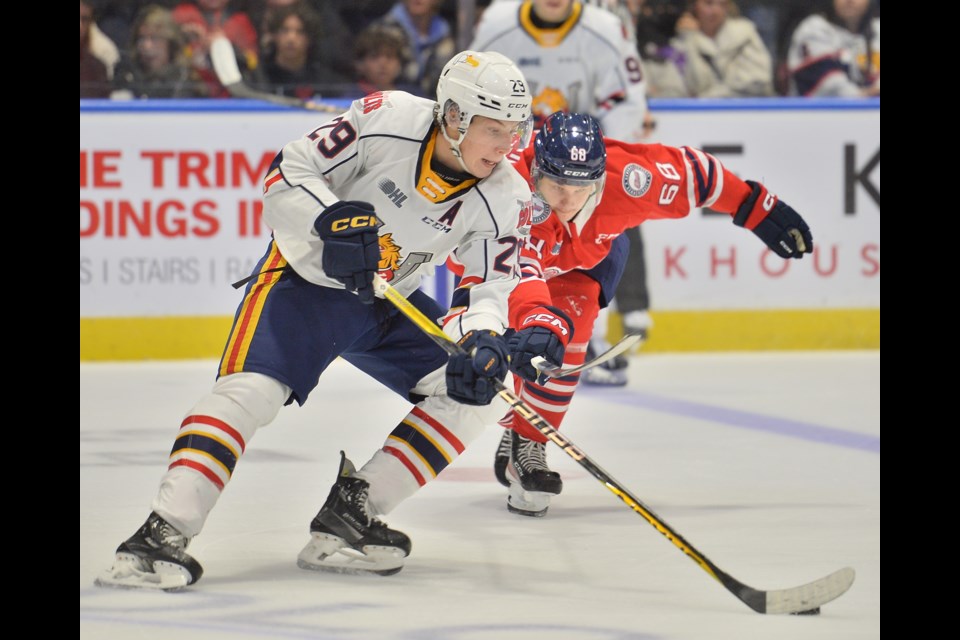 Barrie Colts forward Cole Beaudoin.