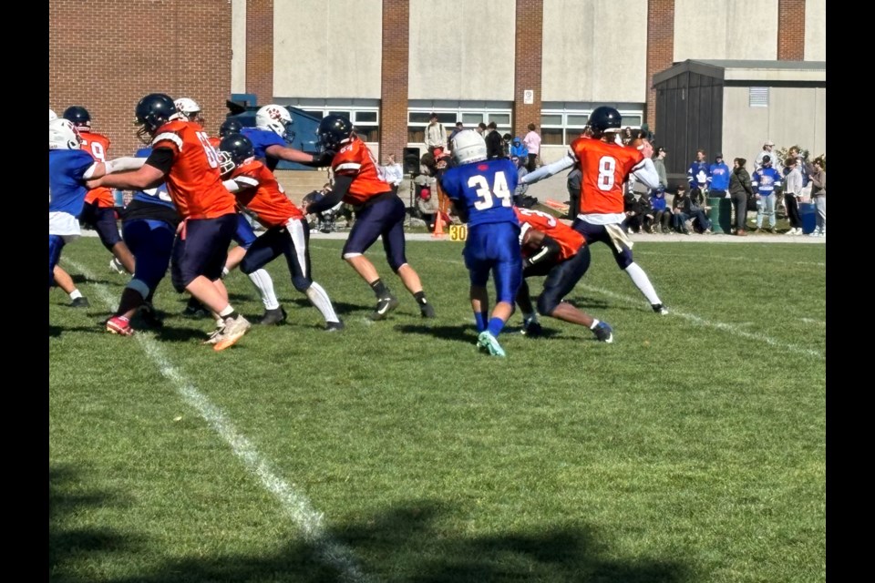 The Innisdale Invaders and the Eastview Wildcats are shown in action Thursday.