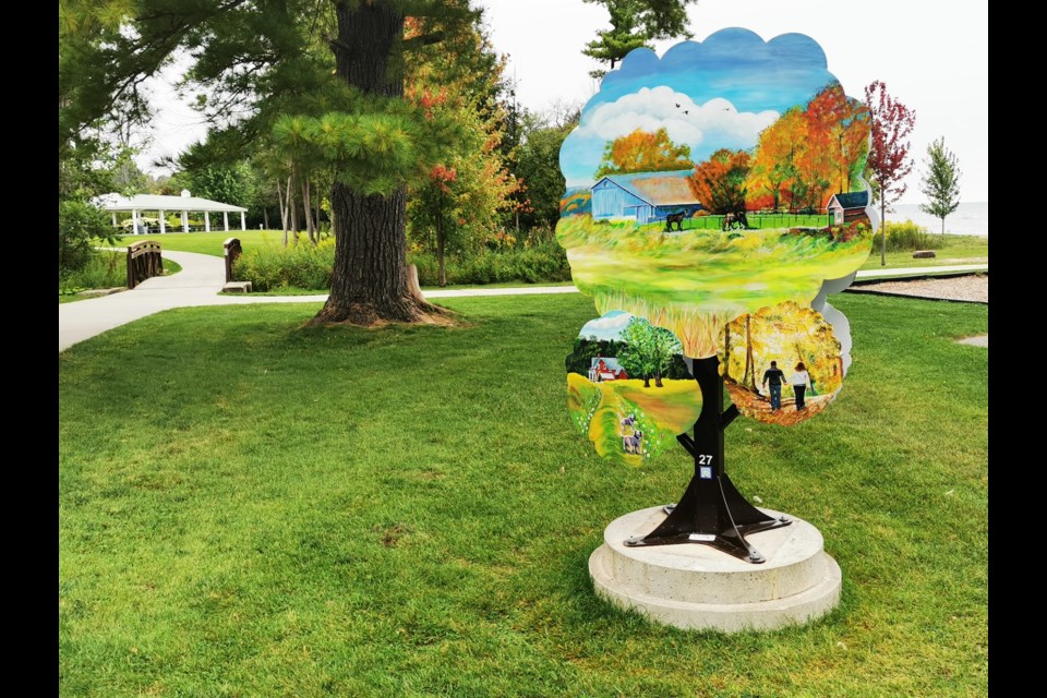 Susan Rudoler painted the Art Tree in Bayview Memorial Park.