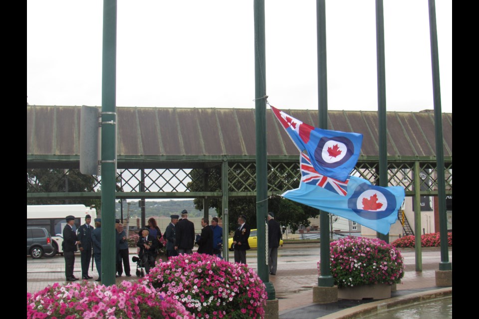 The flag rasing for the Battle of Britain. Shawn Gibson for BarrieToday                                      