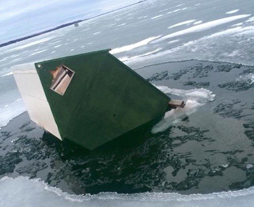 Huts Break Through Thin Ice Barrietoday Com