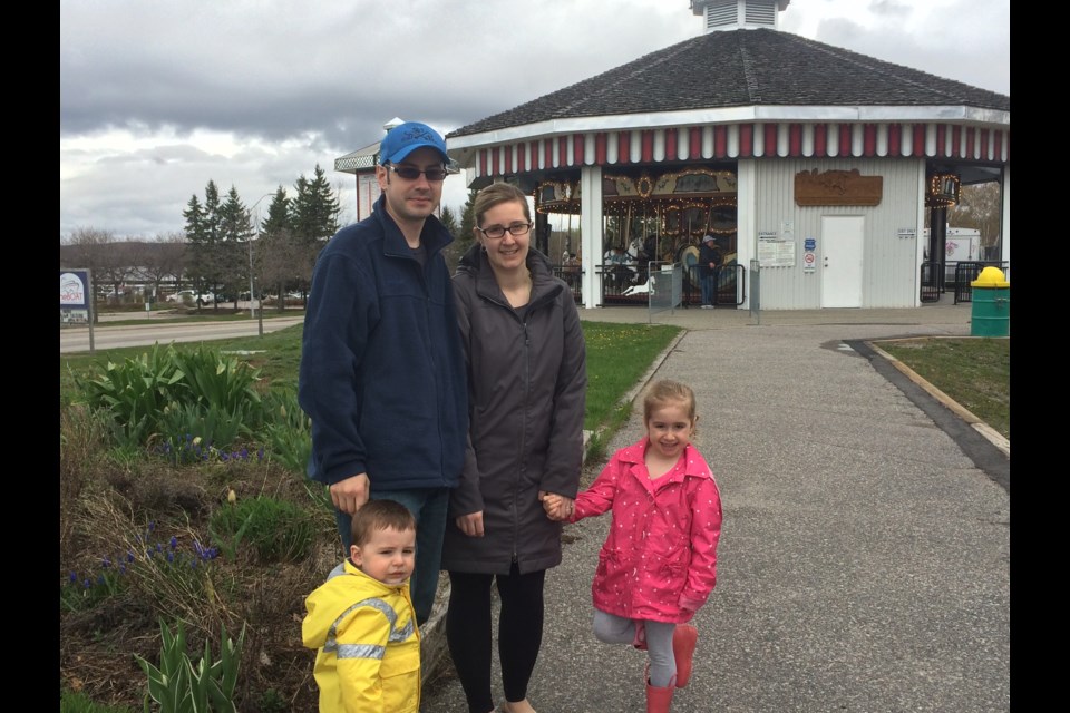 The Bennett family enjoys an afternoon at the North Bay Heritage Railway and Carousel